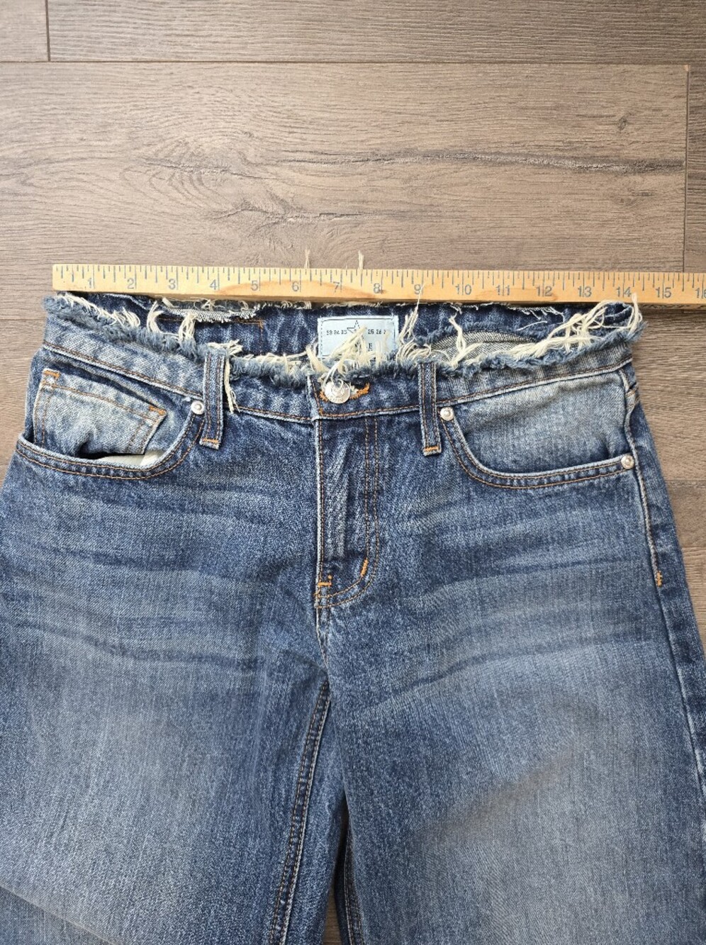 Revice Denim Wide-leg Baggy Jeans Frayed Skater New With Tags Size 24 - Picture 6 of 12